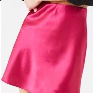 Pink Satin Skirt